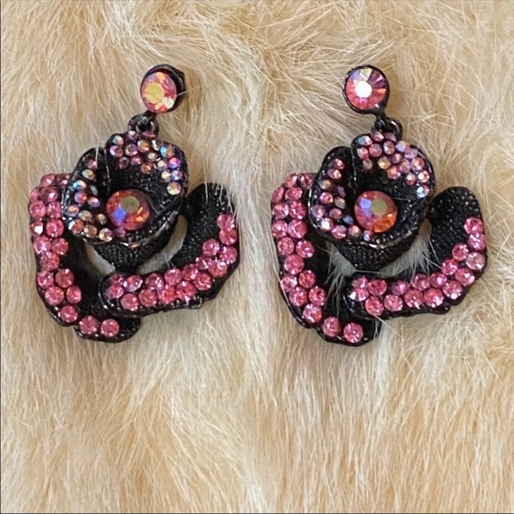Australian Crystal Rose Earrings